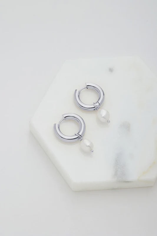 Zafino Earrings - Charlie Hoop - Silver