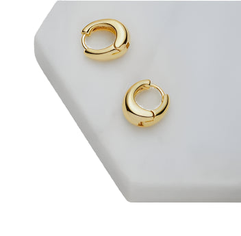 Earring - Steph Hoop Medium Gold