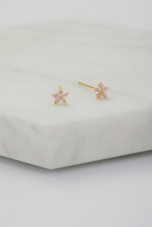 Zafino Earrings - Cara Stud - Pink