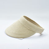 Elastic Wide Brim Sun Visor - Sand