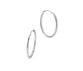 Zafino Earrings - Delilah Hoop Large Silver