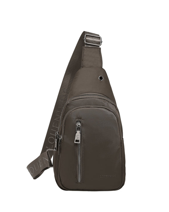 Louenhide Boyd Nylon Sling Bag - Chocolate