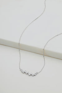 Zafino - Scattered Crystal Necklace - Silver