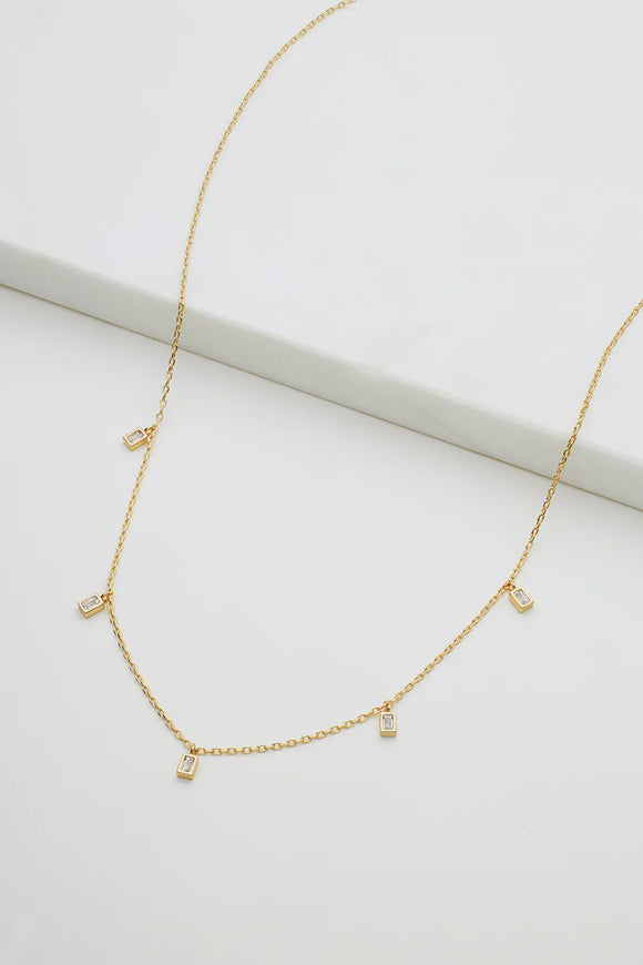 Zafino -  Baguette Necklace - Gold