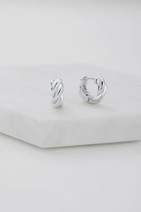 Earring - Maya Huggies Silver