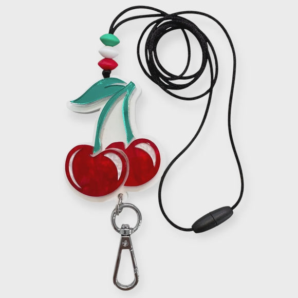 It's Simply Serendipity Acrylic Lanyard - Cherry