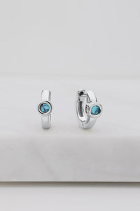 Zafino - Luna Huggie - Silver/Turquoise