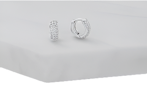 Earrings - Gemma Huggies Silver