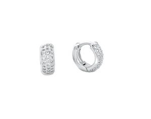 Zafino Earrings - Gemma Huggies Silver