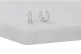 Zafino Earrings - Gemma Huggies Silver