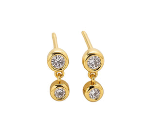 Zafino - Amy Earring - Clear/Gold
