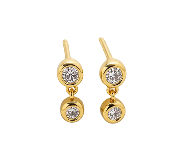 Zafino - Amy Earring - Clear/Gold