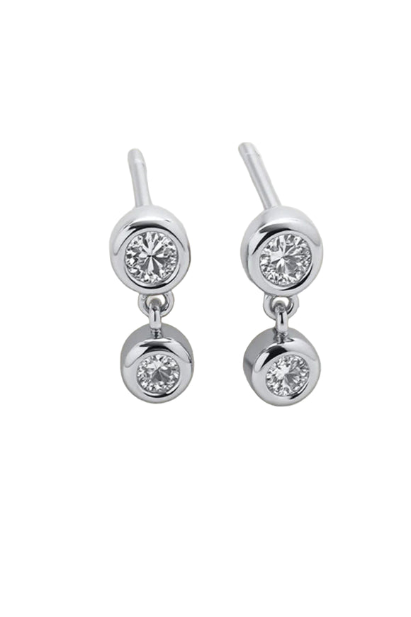 Zafino - Amy Earring - Clear/Silver