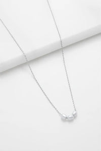 Zafino Mini Pearl Necklace - Silver