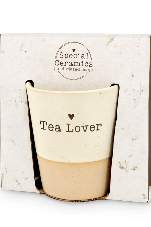 Hand Glazed Ceramic Mug - Tea Lover