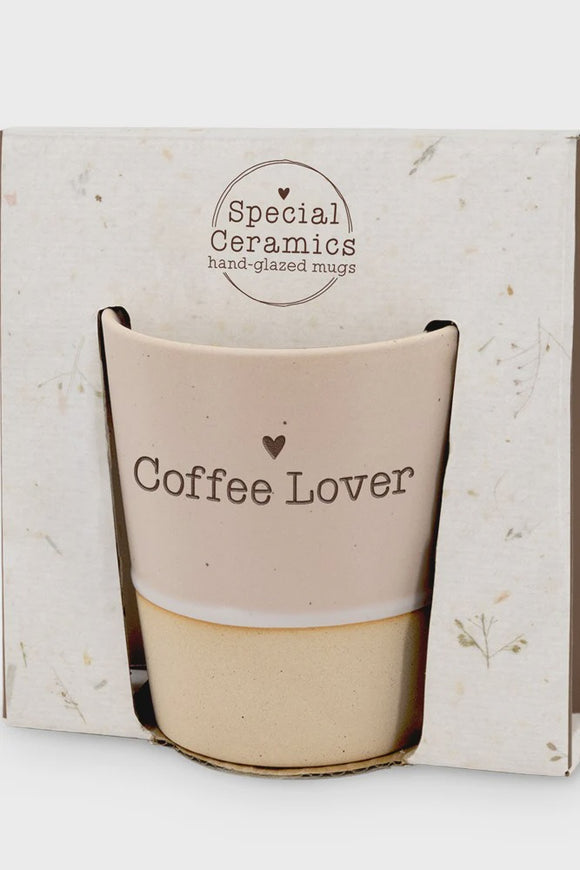 Hand Glazed Ceramic Mug - Coffee Lover