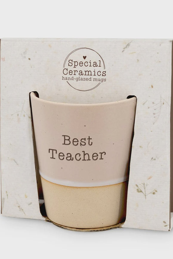 Hand Glazed Ceramic Mug - Best Teacher