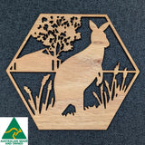 Australian Timber Coaster: Kangaroo