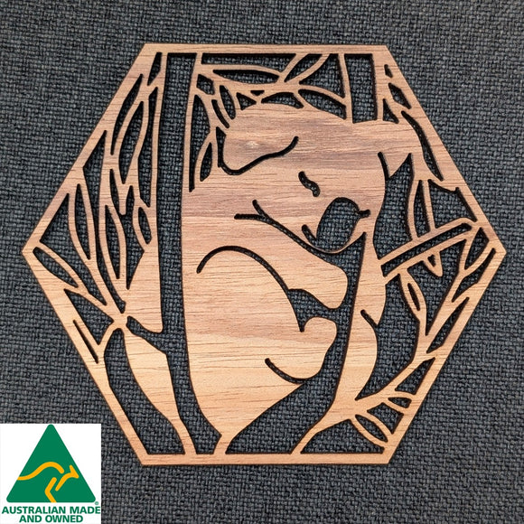 Australian Timber Coaster: Koala