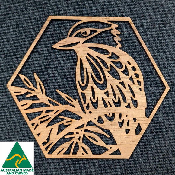 Australian Timber Coaster: Kookaburra