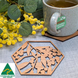 Australian Timber Coaster: Wattle
