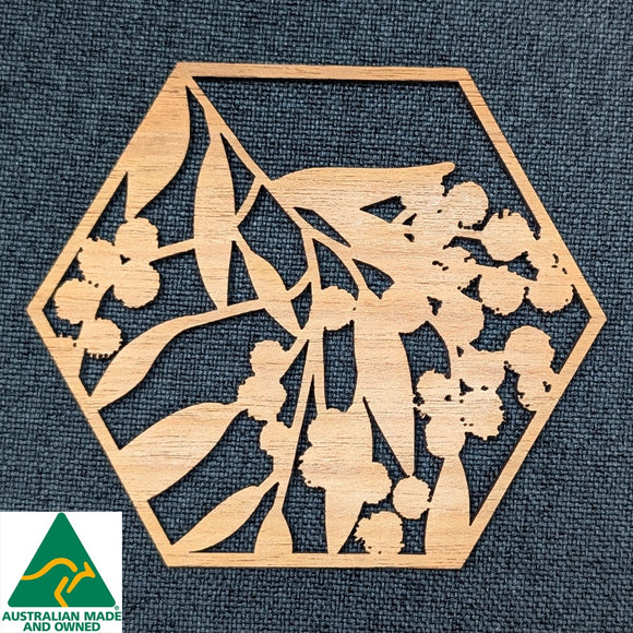 Australian Timber Coaster: Wattle
