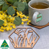 Australian Timber Coaster: Kangaroo Paw