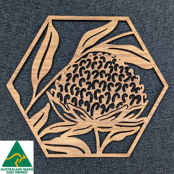 Australian Timber Coaster: Waratah