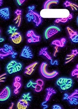 A4 Book Cover - Neon Party