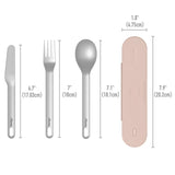 Bentgo Stainless Steel Travel Utensil Set - Rose Gold