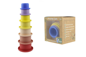 Silicone Stacking Cups 7pc - Pinks