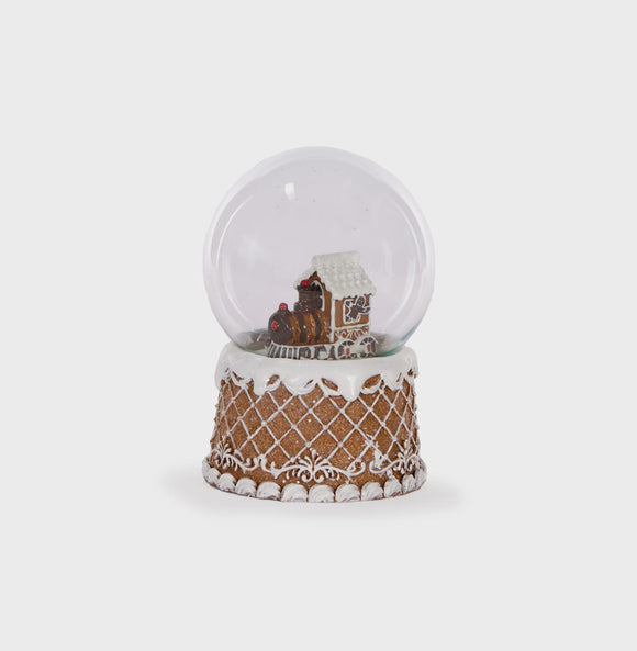 Christmas Deco - Gingerbread Train Snow Globe