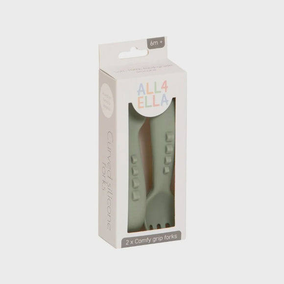 Comfy Grip Silicone Spoons 2pk - Olive