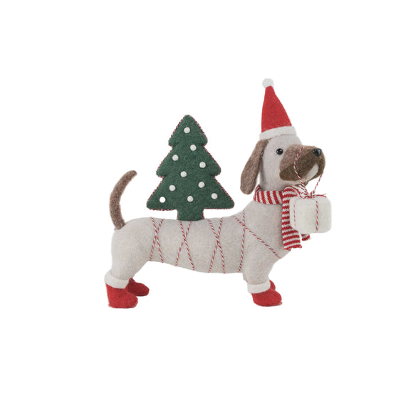 Christmas Deco - Felt Sausage Dog