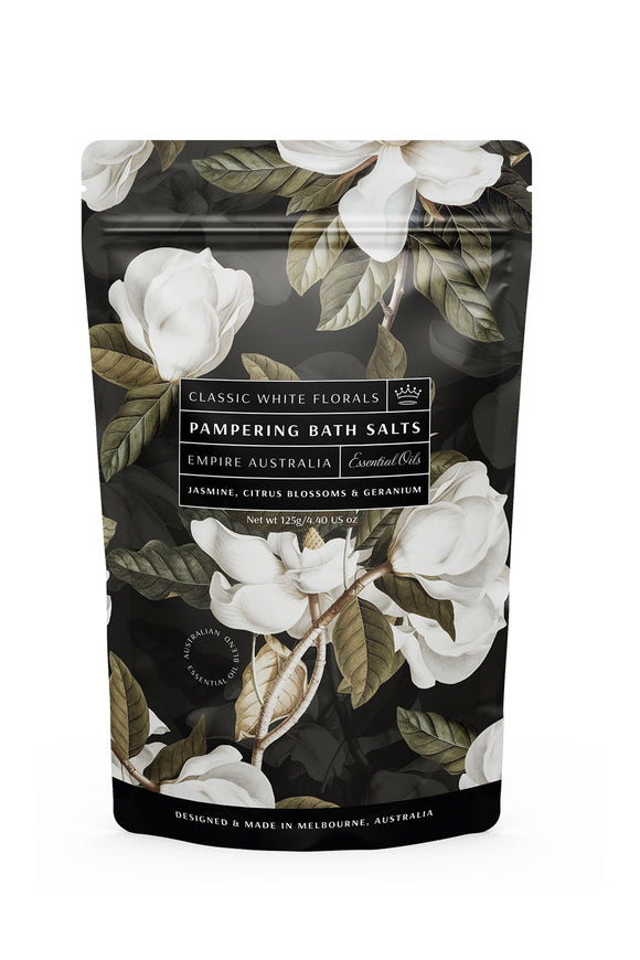 Bath Salts 125gm - Classic White Florals