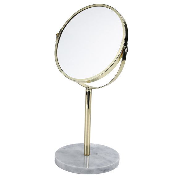 Standing Mirror 35cm - Marble/ Gold