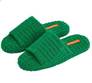 Slipper Terry Towling - Green