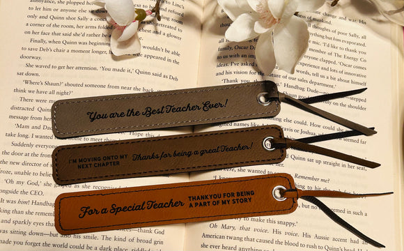 Personalised Leatherette Book Mark