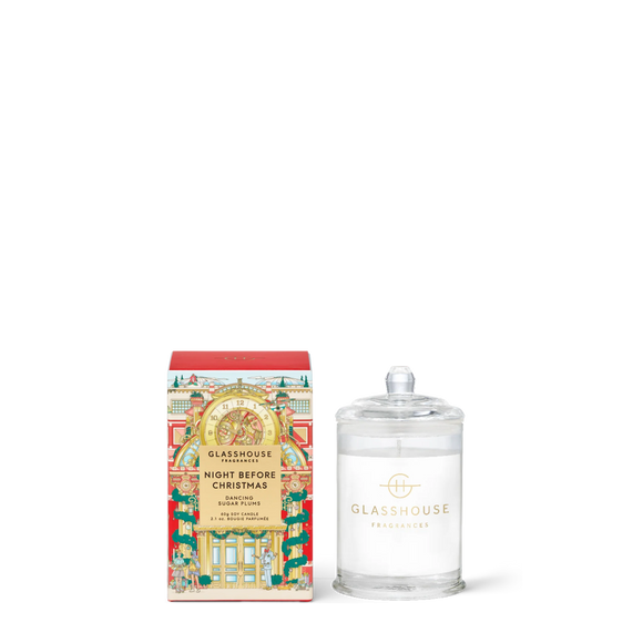 GLASSHOUSE FRAGRANCES Night Before Christmas Triple Scented Soy 60g Candle