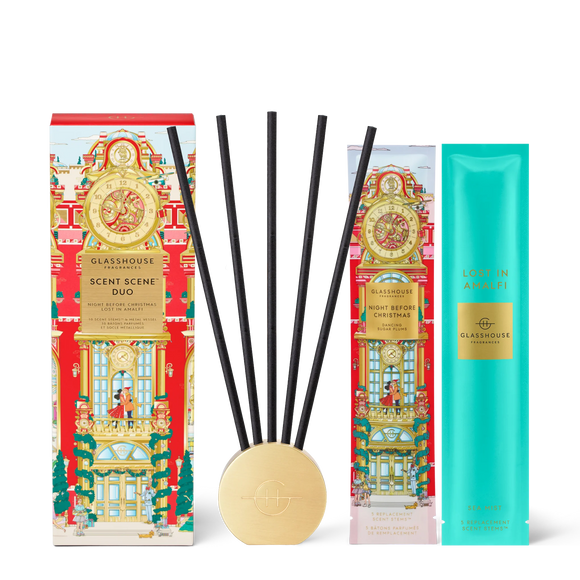 GLASSHOUSE FRAGRANCES Night Before Christmas & Lost in Amalfi Scent Scene™ Duo