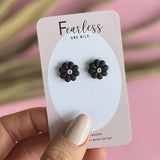 Studs - Black Daisy