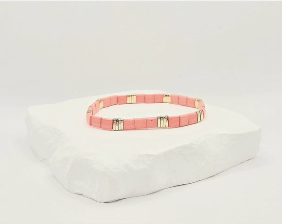 Oceans Blu Stackable Tila Bracelet - Sunset