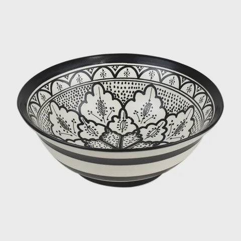 Aleah Ceramic Bowl - Black and White