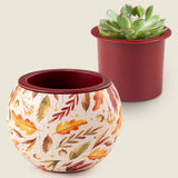 Puzzle Flower Pot - Dancing Leaves In Fall