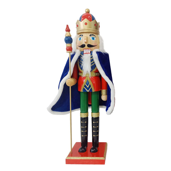 Wooden Nutcracker with Cloak - 38cm