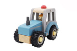 Wooden Vehicle - Tractor Red Calm & Breezy Blue Wheels