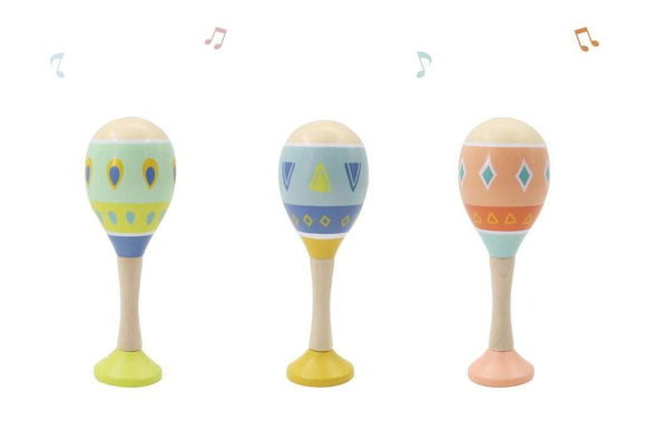 Wooden Maracas with Base - Assorted