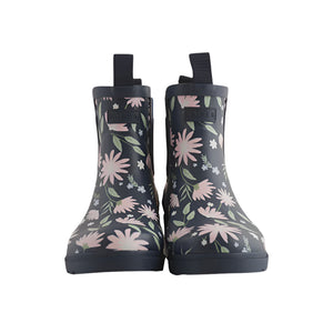 Ankle Gumboots - Navy Floral