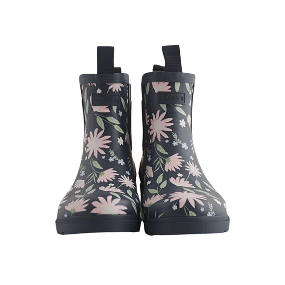 Ankle Gumboots - Navy Floral