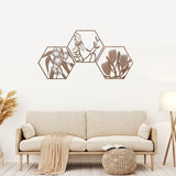 Australian Timber Hexagon Wall Art: Bluegum